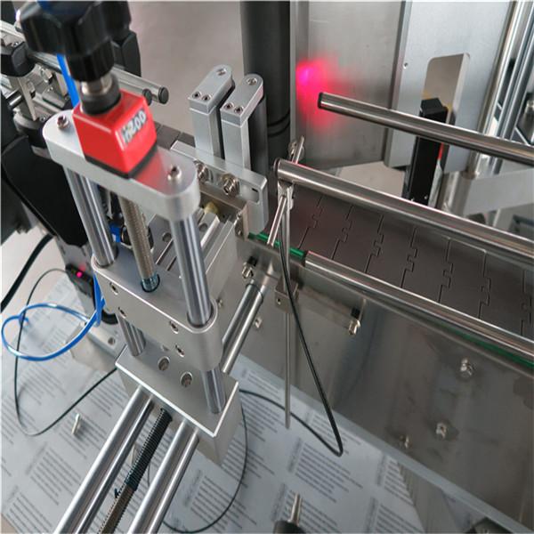 Botila biribilak etiketatzeko makina estandarra aurrealdean eta atzean