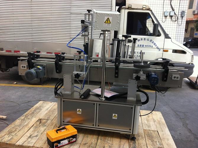 Zehaztasun handiko etiketa bikoitzeko botila biribileko pegatina etiketatzeko makina