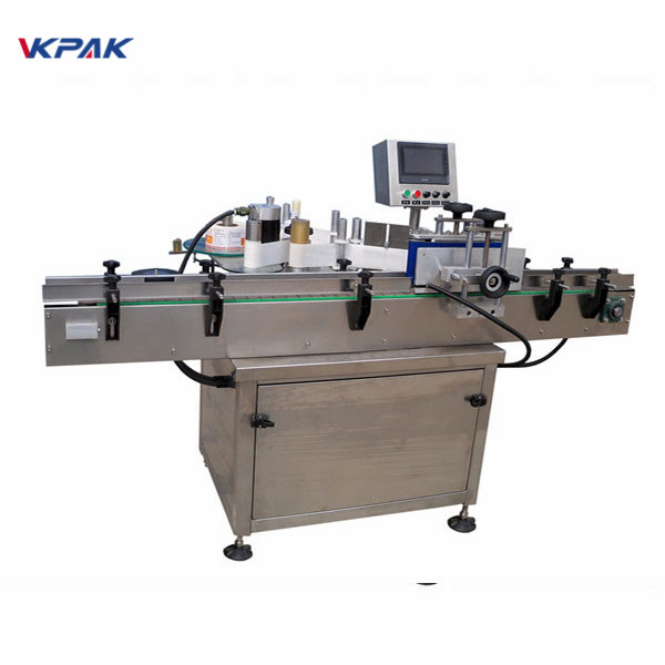 SUS304 Servo Motor Botila Biribilak Etiketatzeko Makina Automatikoa PLC kontrola