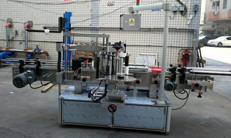 Txina alde bikoitzeko pegatina botila eliptiko obalatua etiketatzeko makina automatikoa 1200W hornitzailea