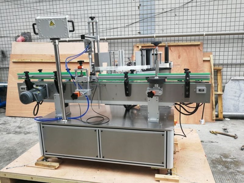 Txina Botila Biribilak Etiketatzeko Makina Estandarra aurrealdean eta atzean hornitzailea